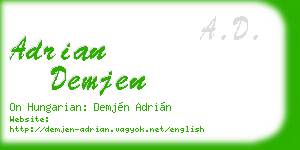 adrian demjen business card