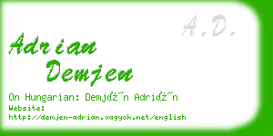 adrian demjen business card